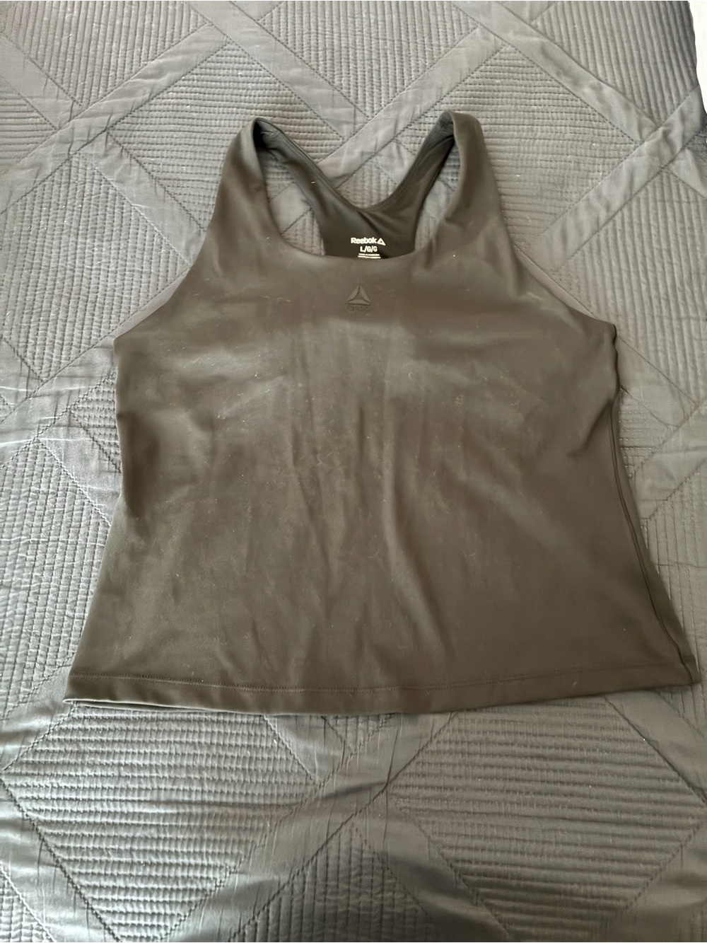 Reebok Olive Racerback Athletic Tank Top
